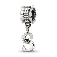 Sterling Silver Reflections Letter S Dangle Bead view 1