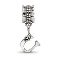 Sterling Silver Reflections Letter U Dangle Bead view 4