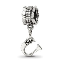 Sterling Silver Reflections Letter U Dangle Bead view 1