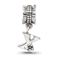 Sterling Silver Reflections Letter X Dangle Bead view 4