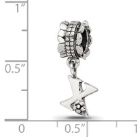 Sterling Silver Reflections Letter X Dangle Bead view 3