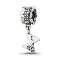 Sterling Silver Reflections Letter X Dangle Bead view 1