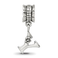 Sterling Silver Reflections Letter Y Dangle Bead view 4