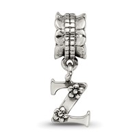 Sterling Silver Reflections Letter Z Dangle Bead view 4