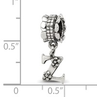 Sterling Silver Reflections Letter Z Dangle Bead view 3