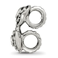 Sterling Silver Reflections CZ Connector Bead view 2