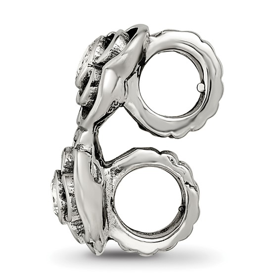 Sterling Silver Reflections CZ Connector Bead