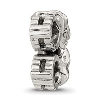 Sterling Silver Reflections CZ Connector Bead view 5