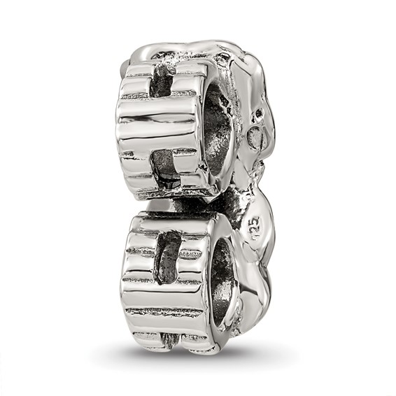 Sterling Silver Reflections CZ Connector Bead