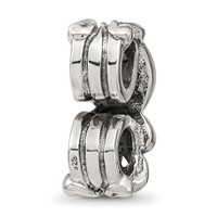 Sterling Silver Reflections Scroll Connector Bead view 5