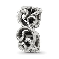 Sterling Silver Reflections Scroll Connector Bead view 1