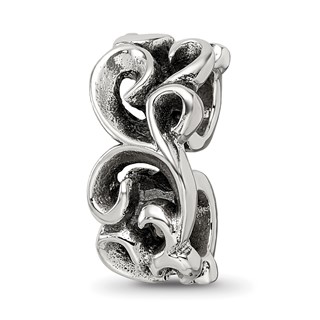 Sterling Silver Reflections Scroll Connector Bead
