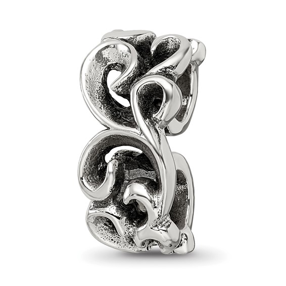 Sterling Silver Reflections Scroll Connector Bead