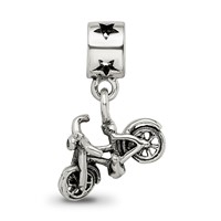 Kids Collection Sterling Silver Bicycle Dangle Reflections Bead view 4