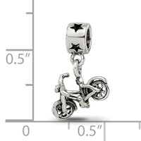Kids Collection Sterling Silver Bicycle Dangle Reflections Bead view 3