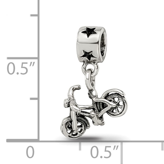 Kids Collection Sterling Silver Bicycle Dangle Reflections Bead