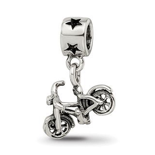 Kids Collection Sterling Silver Bicycle Dangle Reflections Bead