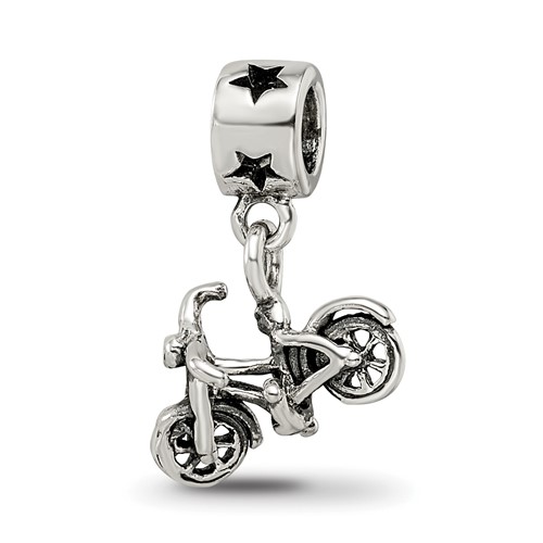 Kids Collection Sterling Silver Bicycle Dangle Reflections Bead