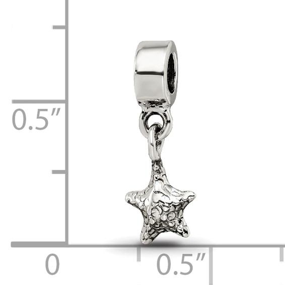 Kids Collection Sterling Silver Star Dangle Reflections Bead