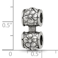Sterling Silver Reflections Floral Connector Bead view 5