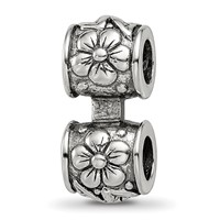 Sterling Silver Reflections Floral Connector Bead view 1
