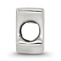 Sterling Silver Reflections Letter a Script Bead view 2
