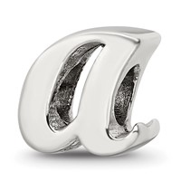 Sterling Silver Reflections Letter a Script Bead view 1
