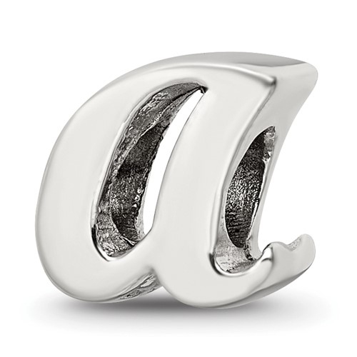 Sterling Silver Reflections Letter a Script Bead