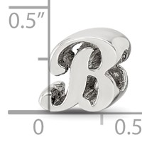 Sterling Silver Reflections Letter B Script Bead view 4