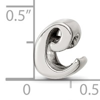 Sterling Silver Reflections Letter C Script Bead view 4