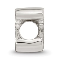 Sterling Silver Reflections Letter E Script Bead view 2