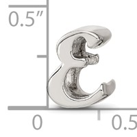 Sterling Silver Reflections Letter E Script Bead view 4