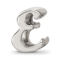 Sterling Silver Reflections Letter E Script Bead view 1