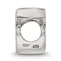 Sterling Silver Reflections Letter F Script Bead view 2