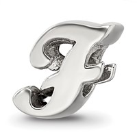 Sterling Silver Reflections Letter F Script Bead view 1