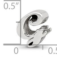 Sterling Silver Reflections Letter G Script Bead view 4