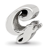 Sterling Silver Reflections Letter G Script Bead view 1