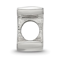 Sterling Silver Reflections Letter I Script Bead view 2
