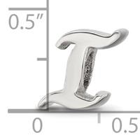 Sterling Silver Reflections Letter I Script Bead view 4