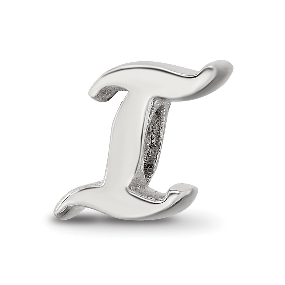 Sterling Silver Reflections Letter I Script Bead