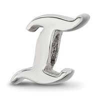 Sterling Silver Reflections Letter I Script Bead view 1