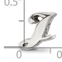 Sterling Silver Reflections Letter J Script Bead view 4