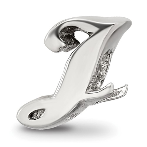 Sterling Silver Reflections Letter J Script Bead