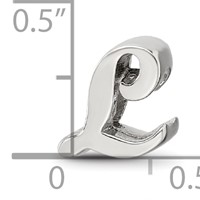 Sterling Silver Reflections Letter L Script Bead view 4