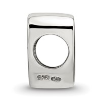 Sterling Silver Reflections Letter O Script Bead view 2