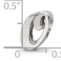 Sterling Silver Reflections Letter O Script Bead view 4