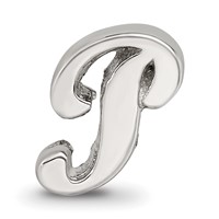 Sterling Silver Reflections Letter P Script Bead view 3