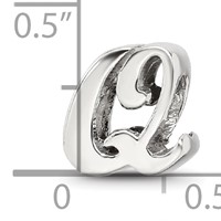 Sterling Silver Reflections Letter Q Script Bead view 4