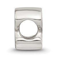 Sterling Silver Reflections Letter R Script Bead view 2