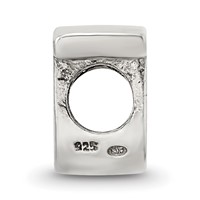 Sterling Silver Reflections Letter T Script Bead view 2